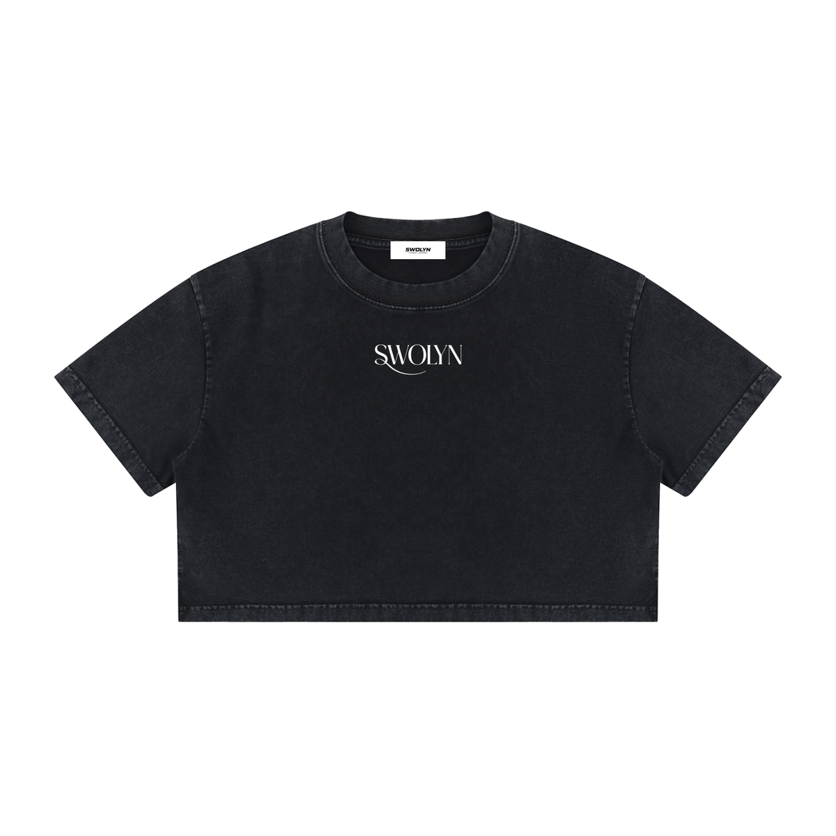 Women's Mineral Wash Cotton Crop T-Shirt