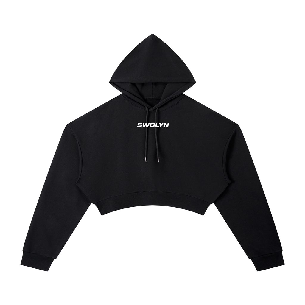 "SWOLYN" Cropped Hoodie