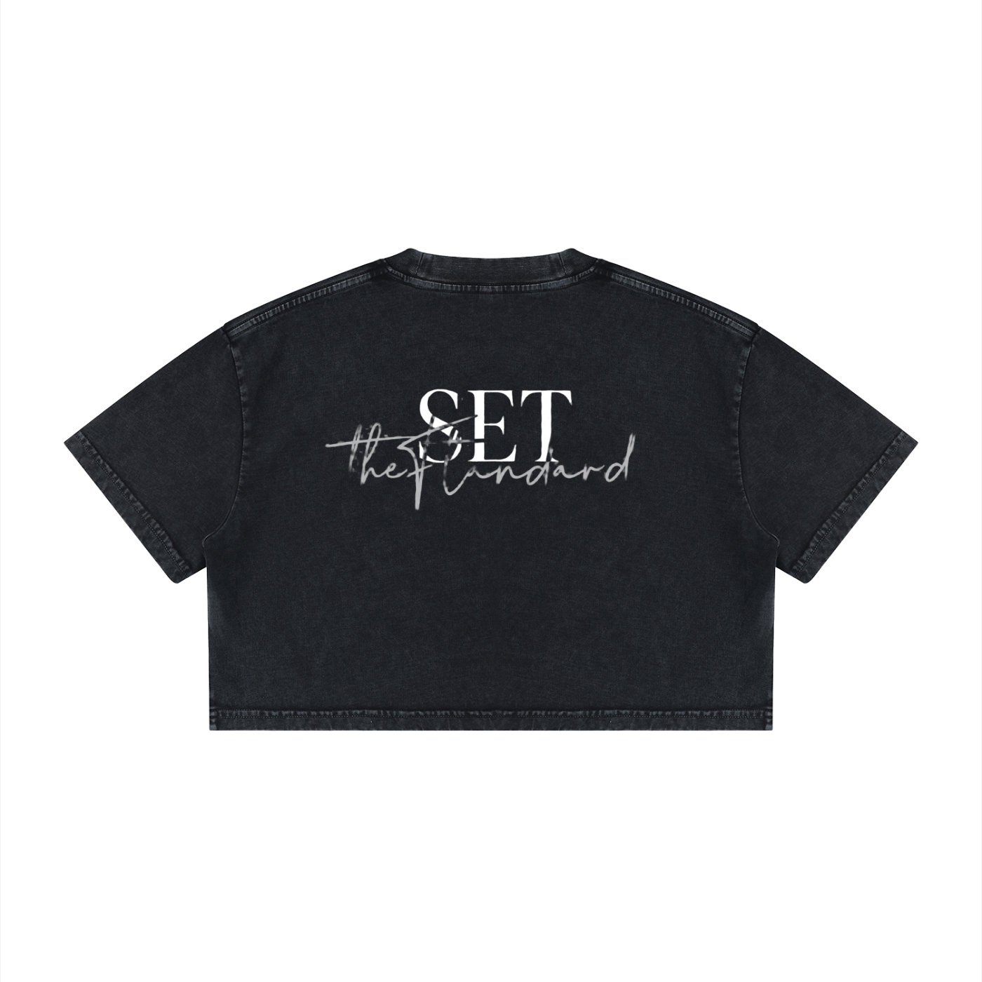 Women's Mineral Wash Cotton Crop T-Shirt